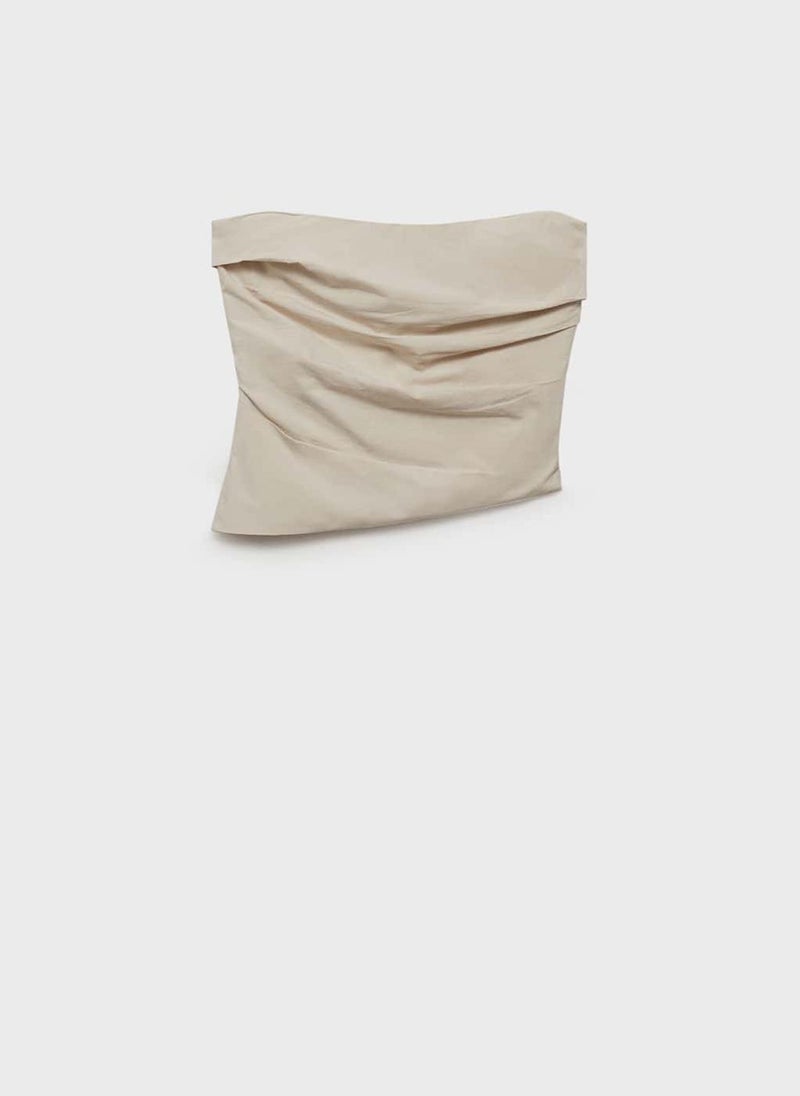 MANGO Asymmetrical Strapless Top  - Image 5