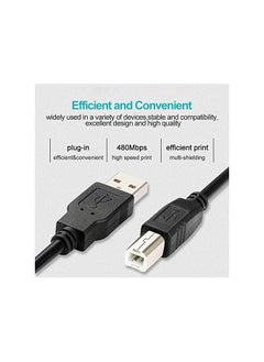 erorex USB 2.0 Printer Cable Printer Cable USB A to USB B Cord USB 2.0 A to B Printer Cable High-Speed ​​Cable for All USB Port printers & Scanner Printers & Scanners 1.8M  - Image 3