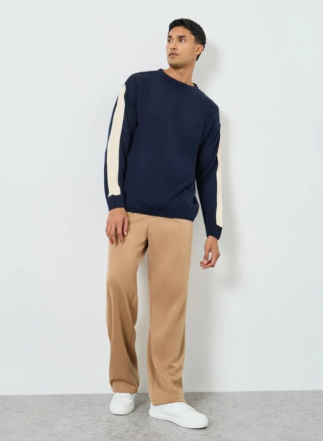 ستايلي سويتر بأكمام كتل ألوان وقصة واسعة