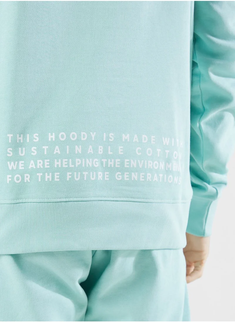 Namshi x Sustainable Oversize Hoodie With Back Print