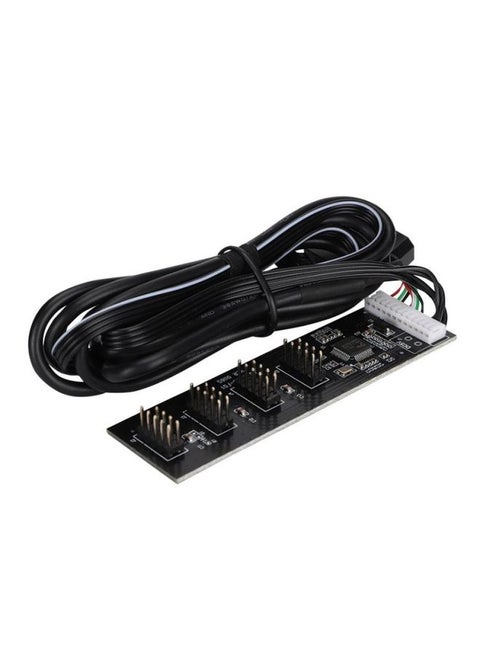 USB 2.0 9pin To 4 9pin Hub Internal Motherboard Header With 4pin Powered
