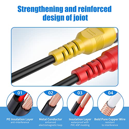 EKYLIN 32FT 10M 2-in-1 BNC Video and Power DC Extension Cable for CCTV Security Camera Home Surveillance Closed-Circuit TV System - Image 3