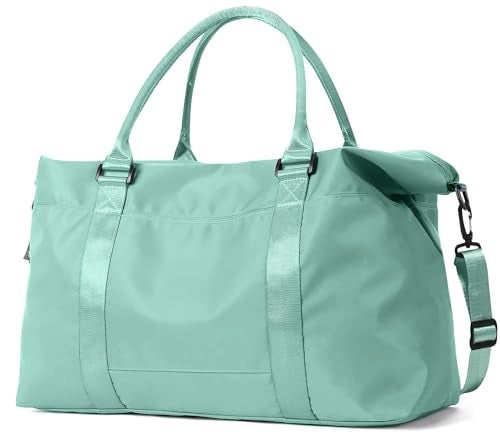 Easyfun Grass Weekender Travel Bag - Small Gym Bag for Men & Women, Overnight Bag with Trolley Sleeve, Airplane Travel Essentials - Image 1