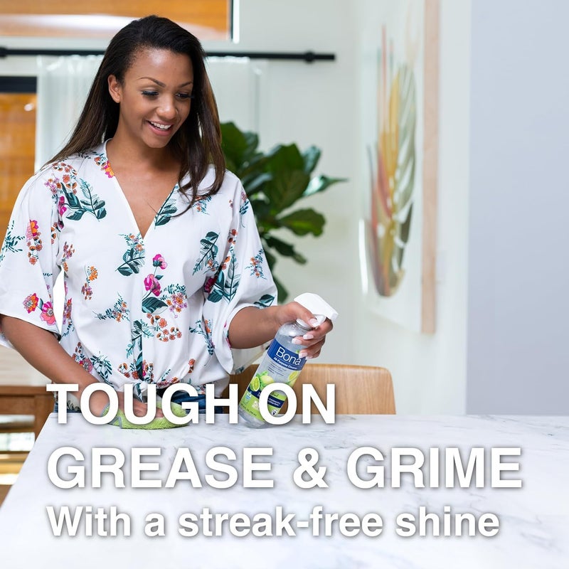 Bona All-Purpose Cleaner - Lime Basil Scent - 24 fl oz - Household Cleaner Cuts Through Tough Grease & Grime - Safe for Household Surfaces - Image 2