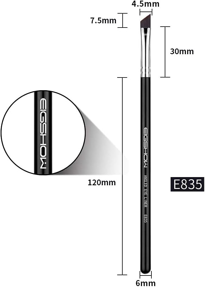 EIGSHOW Eyeliner Makeup Brush 2PCS Makeup Angle Eyebrow Kabuki Brushes, Portable Eye Powder Foundation Brush, Beauty Cosmetic Tool (E835) - Image 3