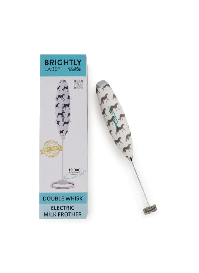 Upgrade Your Coffee Experience with Our Powerful Titanium Motor Handheld Milk Frother - Electric Whisk, Foamer, Mixer & Blender for Frappe, Latte, Matcha - Includes Stand for Convenience.