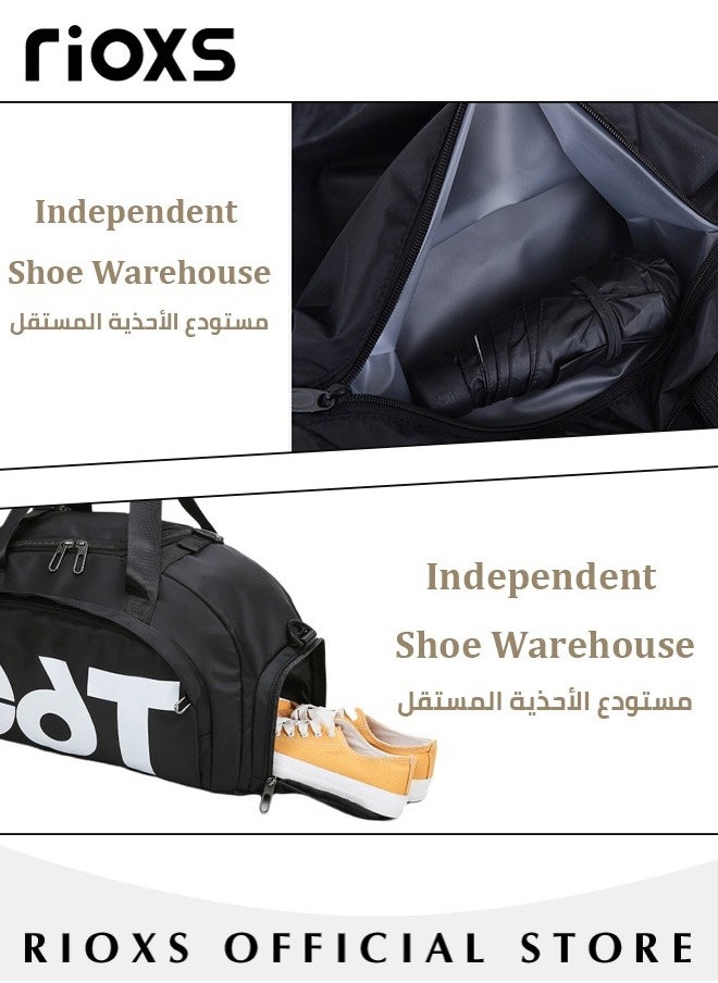 RIOXS Gym Sacks For Men Women,Gym Bag With Shoes Compartment & Wet Pocket,Versatile Duffle Bag,Protable Bag For Travel Sports Fitness Yoga,Sports Holdall Backpack  - Image 3