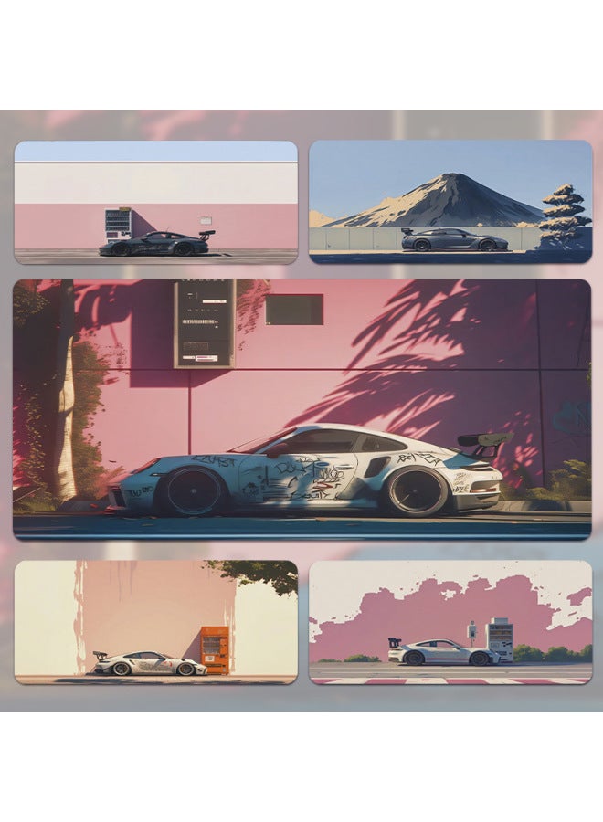 American Mouse Pad Oversized Racing Car Office Desk Mat Creative Sports Car Large Thickened Computer Keyboard Pad For Boys And Girls-Color:700x300mmx3mm [mouse Pad]-Pattern:Sdwz218 (9)【sports Car】  - Image 2