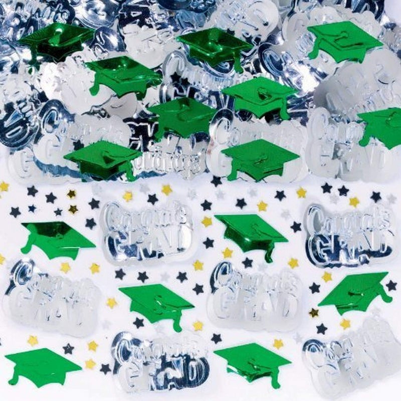 Amscan Festive Green Congrats Foil Embossed Metallic Confetti 25 oz 1 Pack Ideal for Parties Weddings Special Events