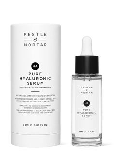 Pestle & Mortar 2% Pure Hyaluronic Acid Serum for Face, with Vitamin B5, Anti-Ageing, Hydrating Facial Moisturizer – Deep Hydration and Fragrance Free 30ml/1 oz  - Image 1