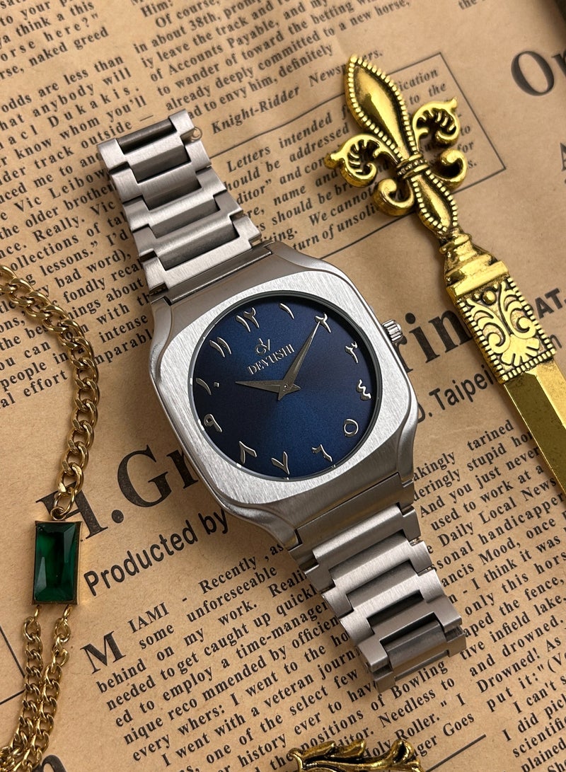 ديفوشي ساعة يد رجالية فاخرة ستانلس ستيل بحروف عربية – وجه كلاسيكي | ديفوشي - Image 4