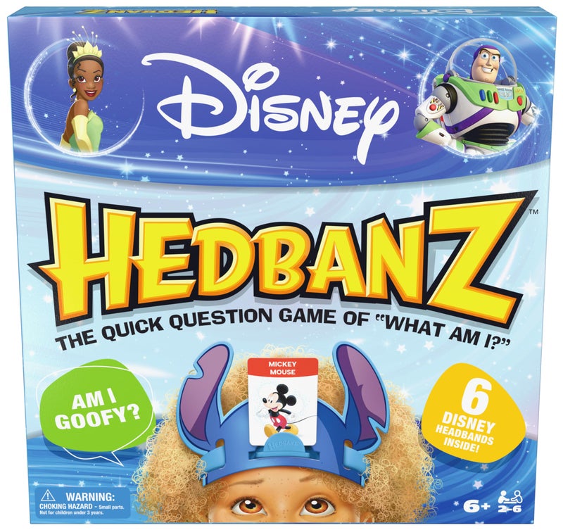 Spin Master Games, Disney Hedbanz, The Hilarious Meme Picture Guessing Game with Popular Disney Characters, 2-6 Players for Ages 6 & Up - Image 1