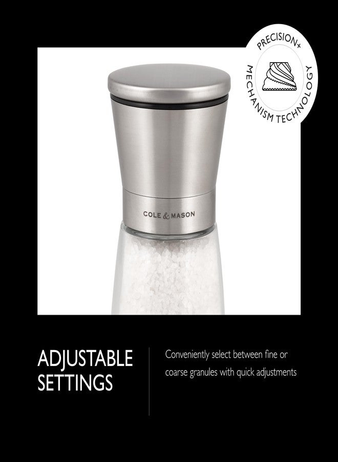 Cole & Mason Sunderland 5.5" Salt Mill Set for Sea Salt - Aesthetic Salt Mills - Kitchen & Home Essentials - Refillable Salt Mill Grinder - Acrylic Spice Mills - Image 3