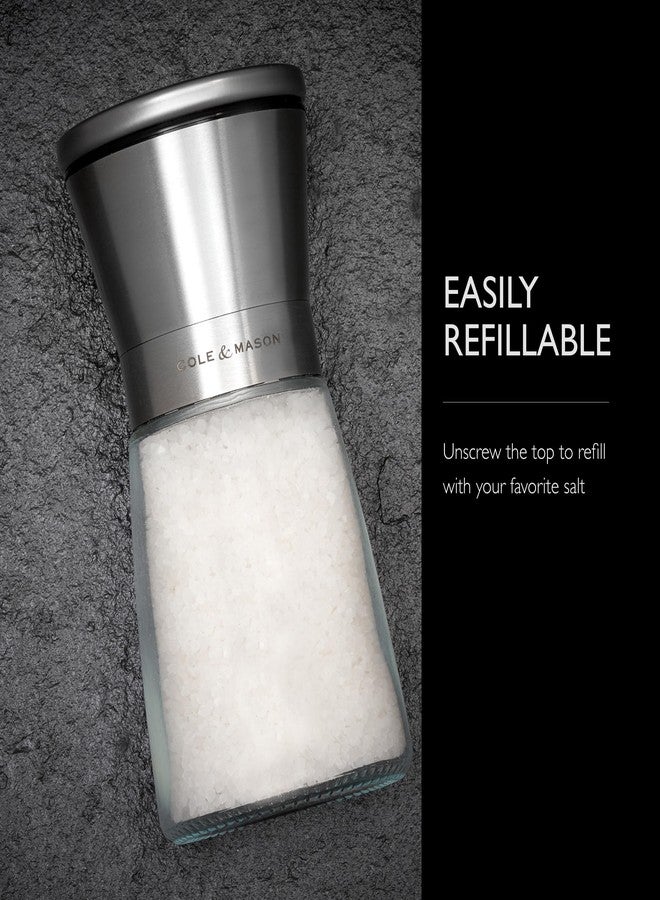 Cole & Mason Sunderland 5.5" Salt Mill Set for Sea Salt - Aesthetic Salt Mills - Kitchen & Home Essentials - Refillable Salt Mill Grinder - Acrylic Spice Mills - Image 5