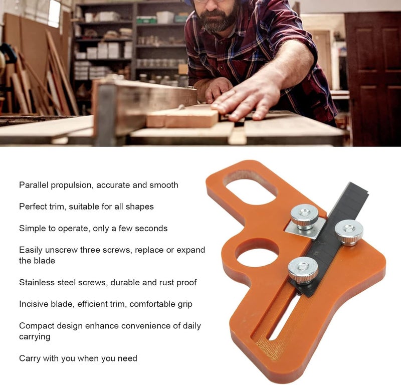 Inditrust Woodworking Edge Trimmer Tool Set with 10 Blades, Adjustable Hand Trimming Tool - Image 5