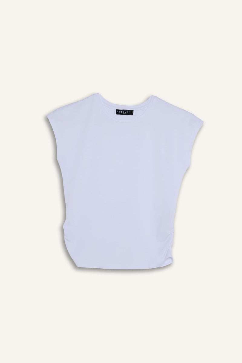 DeFacto White Woman Fitted Modal T-Shirt Casual - Image 5