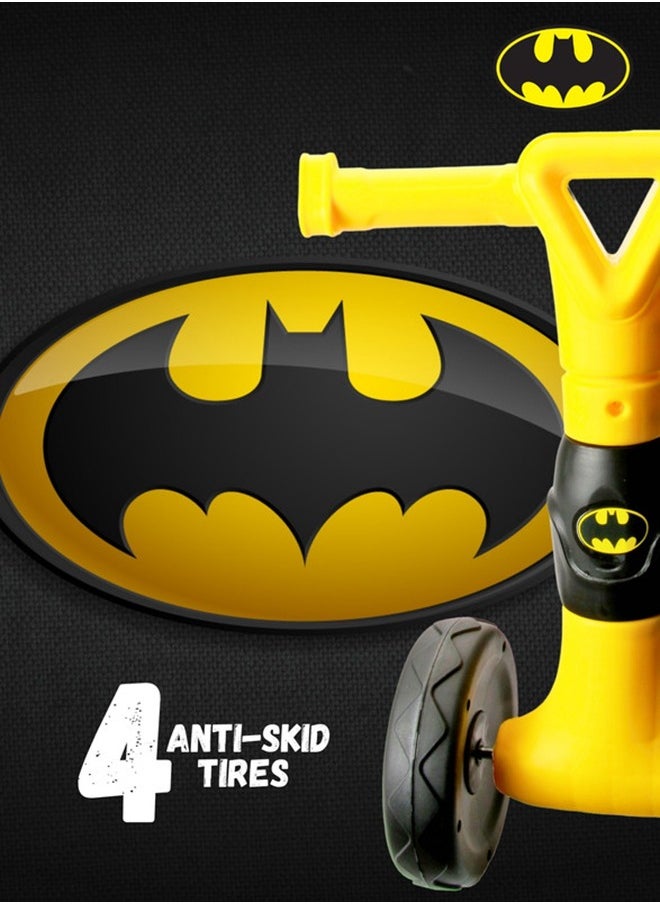 Batman باتمان باتويلز دراجتي الأولى هدية للأولاد من أعمار 3+ سنوات - 53x30x26 سم، دراجة ثلاثية سهلة الاستخدام للأطفال مع ضوء أمامي، مع حاوية تخزين واسعة، زرقاء/صفراء  - Image 5