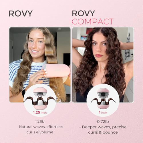 TYMO Curling Iron Hair Crimper Waver - TYMO ROVY Beach Waves Curling Wand, Ionic Deep Waver Hair Curler Tool with Ceramic 3 Barrel for Women, Dual Voltage, Anti-Scald, Easy to Use, Pink, 1 Inch - Image 3