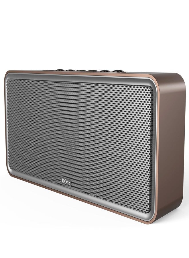 DOSS SoundBox XL 32W Bluetooth Speakers, Dual-Driver Wireless Bluetooth Home Stereo Speaker with 20W HD Sound, 12W Subwoofer, Bold Bass, Long Playtime for Echo Dot, Phone, Tablet, TV, Gift Ideas-Gold - Image 1