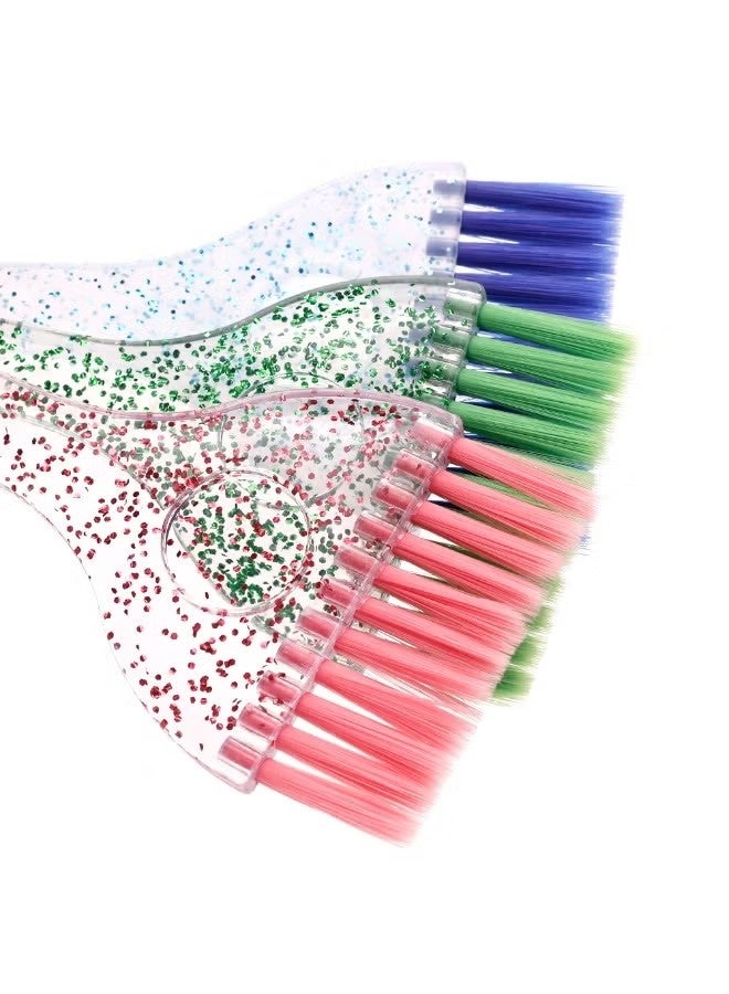 مجموعة فرش وأمشاط صبغ الشعر، 6 قطع، مجموعة أدوات تلوين الشعر متعددة الألوان اللامعة للاستخدام المنزلي والتلوين في الصالونات - Image 3