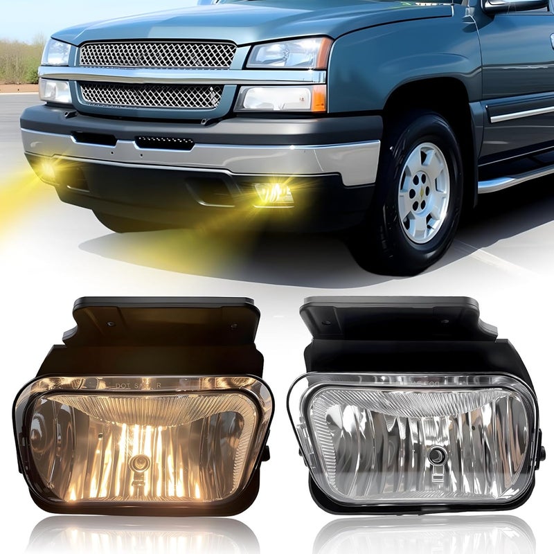 Boxlight Fog Lights for 2003-2007 Chevy Silverado & 2002-2006 Avalanche - Clear Lens, 1 Pair - Image 3