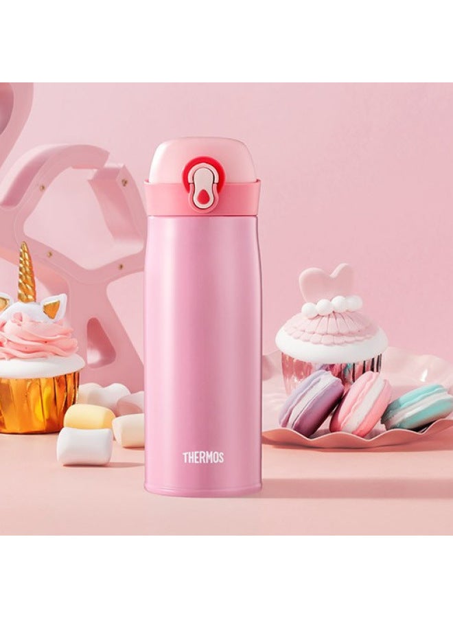 Thermos Mug Female Stainless Steel High Vacuum 400ml Outdoor Office Light Solid Color Teacup Tcme-400s
