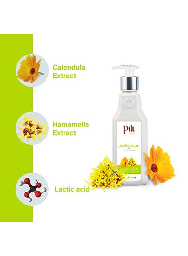 Pili Natural Facial Cleanser With Witch Hazel And Calendula Cleans And Exfoliates With Controlled Ph - Image 3
