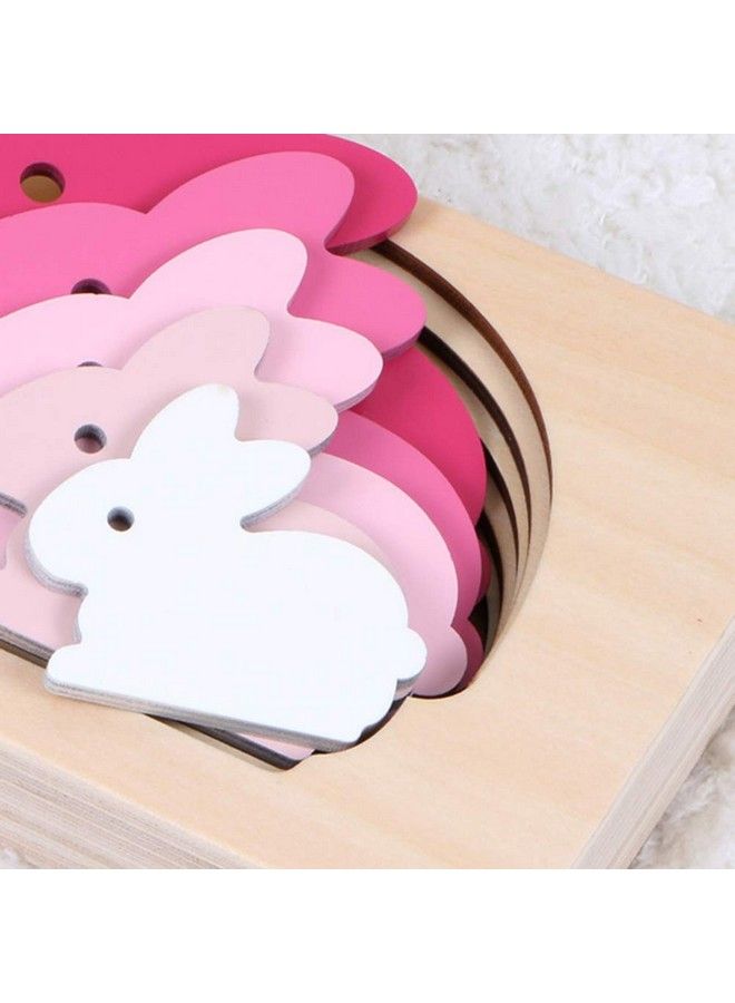 مجموعة واحدة من الألغاز متعددة الطبقات - أرنب كرتوني 3D - ألغاز خشبية - ألعاب تعليمية مبكرة للأطفال - Image 5