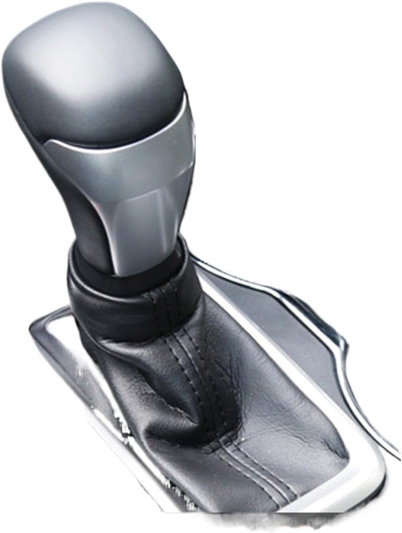 Shift Knob Wooden and ABS Leather Gear Shift Knob Auto Accessories for Manual Automatic Vehicles(Carbon fiber) - Image 1