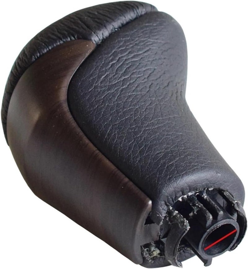 Shift Knob Wooden and ABS Leather Gear Shift Knob Auto Accessories for Manual Automatic Vehicles(Carbon fiber) - Image 5