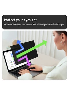 KASTWAVE Privacy Screen for Macbook Air 13 Inch(2018-2021, M1)/Macbook Pro 13 In(2016-2022, M1, M2), Magnetic Removable Anti Blue Light Glare Filter Privacy Screen Protector for Mac 13In Laptop  - Image 5