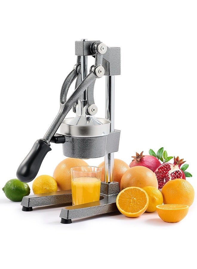 Commercial Grade Citrus Juicer Professional Hand Press Manual Fruit Juicer Orange Juice Squeezer for Lemon Lime Pomegranate (multicolor, Cast Iron/Stainless Steel) 