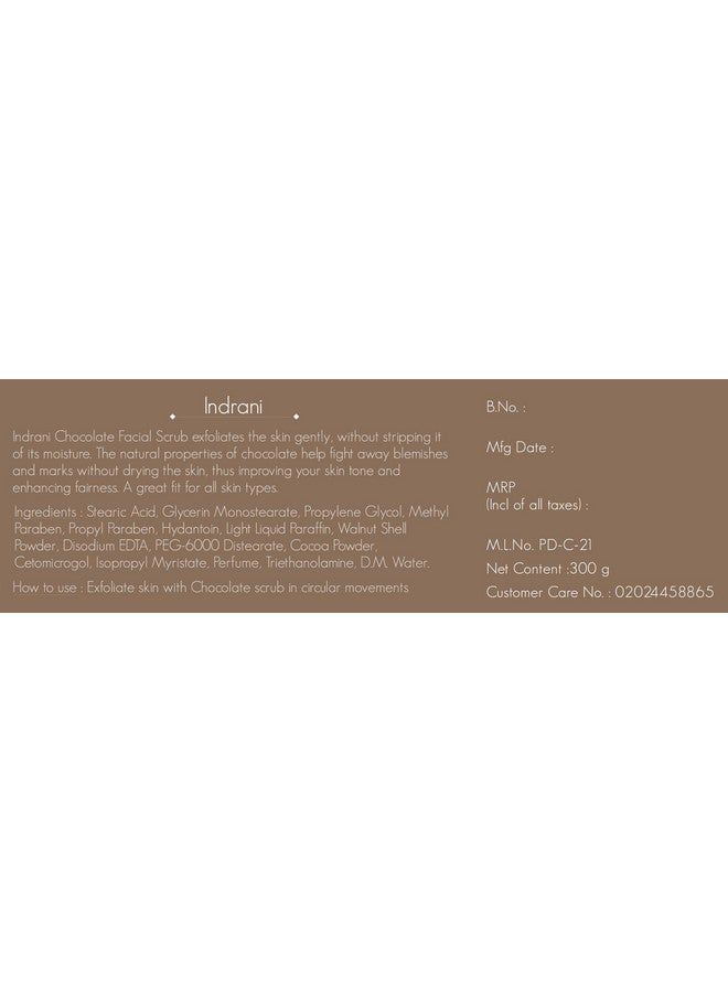 Indrani Cosmetics Indrani Chocolate Scrub 300 Gm - Image 2