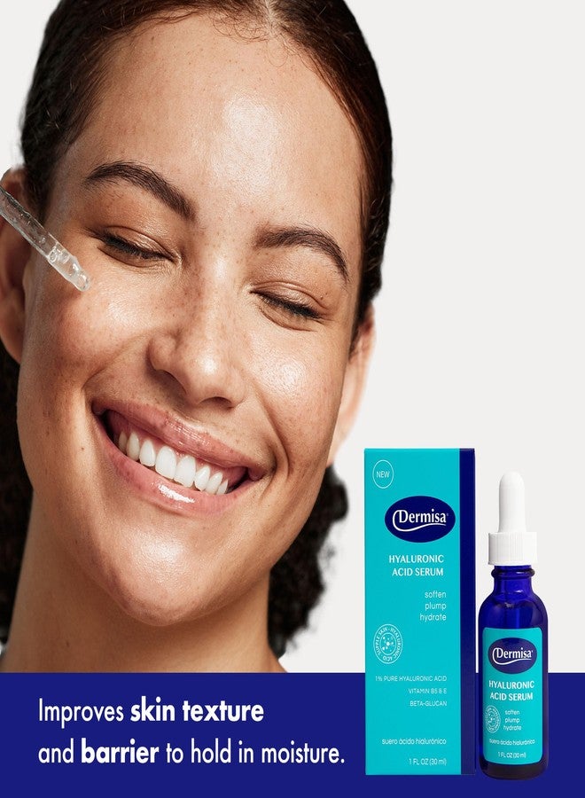 Dermisa Hyaluronic Acid Face Serum 1% Pure Hyaluronic Acid, Vitamin B5, Beta-Glucan | Intense Moisturizer For All Skin Types | Paraben & Fragrance-Free - Image 4