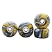 RACOFSB Fingerboard Wheels with Bearing CNC Lathed Swirl Color New Material Yellow mix - Image 3