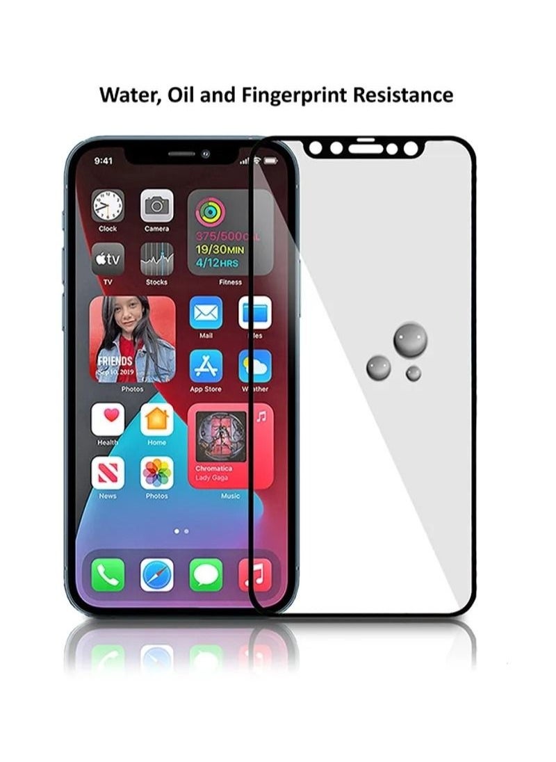 OMAKER Pack Of 2 Premium Quality Nano Ceramic 19D Protector For Apple iPhone 13 Pro With Carbon Fiber Back Protective Full Glue Clear  - Image 2