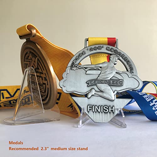 LRANFOW Thickened Version 24 Packs Card Stands Sports Card Holder, Card Display Stand for Display Graded Card Challenge Medals Casino Chips, 2.3 Inch Tall, Clear - Image 5