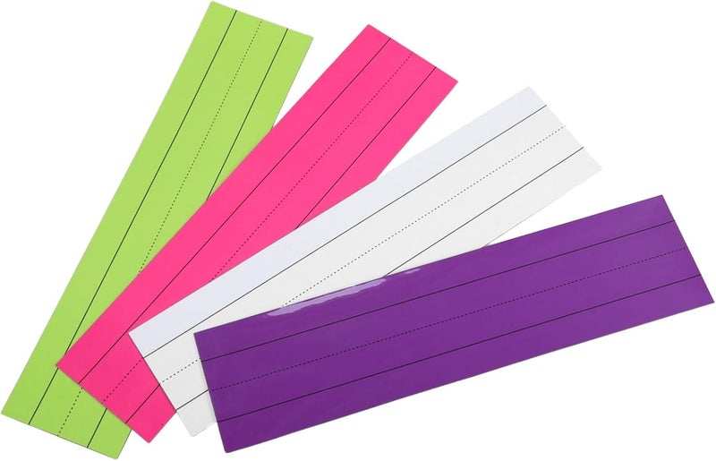 Operitacx 4pcs Magnetic Dry Erase Strips Reusable for Classroom Management Large Writable Surface Easy Attachment to Surfaces Teacher Supplies - Image 1