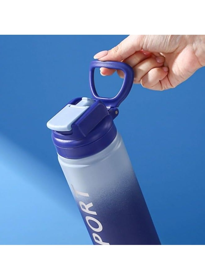 Generic 600ml Gradient Sports Water Bottle – Leakproof Flip Straw Lid, Travel-Friendly Hydration for Gym, Outdoor, and Everyday Use  - Image 3