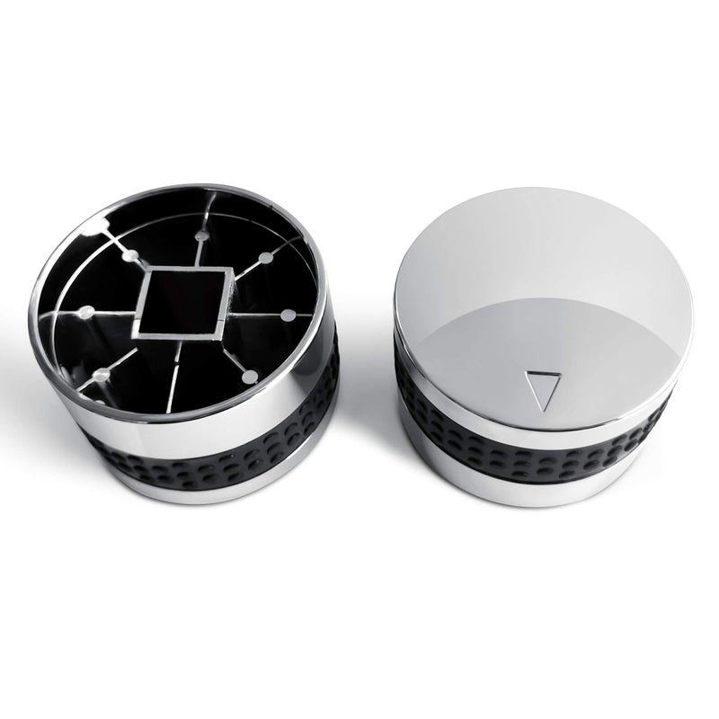 Unicook 2 Pack Grill Control Knobs Replacement, Chrome Plated Plastic with Nonslip Grip, Fit BBQ Gas Grills with D Shaped Valve Stem, NOT Fit Recessed Flush Valve Stem, Include 2 Knobs and 6 Adaptors - Image 1