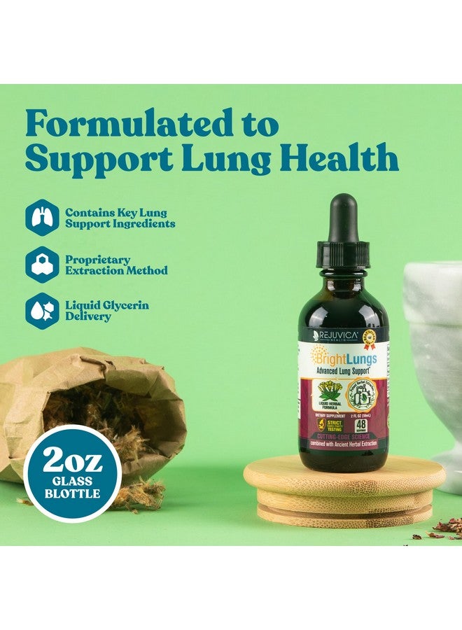 Rejuvica Health Bright Lungs - Lung Detox Support Supplement to Help Maintain Overall Lung & Respiratory Health - Grindelia, Lobelia, Licorice, Wild Cherry & More!  - Image 1