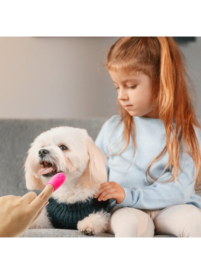 فالمر عبوة من 4 قطع من فرشاة أسنان أصابع الكلاب بمقبض، ألوان متنوعة، فرشاة أسنان أصابع الجراء، فرشاة أسنان أصابع القطط ، مناسبة للعناية بأسنان القطط والكلاب - Image 5