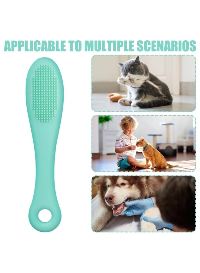 فالمر عبوة من 4 قطع من فرشاة أسنان أصابع الكلاب بمقبض، ألوان متنوعة، فرشاة أسنان أصابع الجراء، فرشاة أسنان أصابع القطط ، مناسبة للعناية بأسنان القطط والكلاب - Image 3