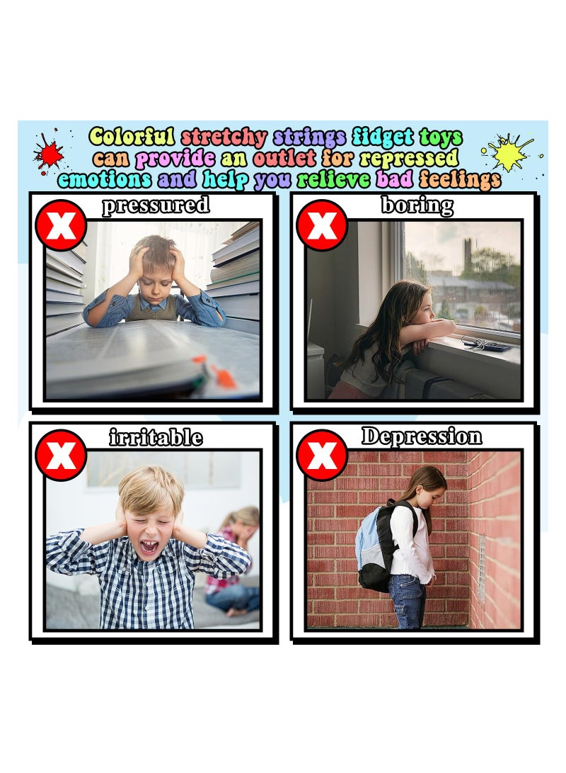 SYOSI 28 Pack Stretchy Strings Fidget Toys Colorful Sensory Noodle Textured String for Kids Stress Relief Party Favors Stocking Stuffers Random Color - Image 5