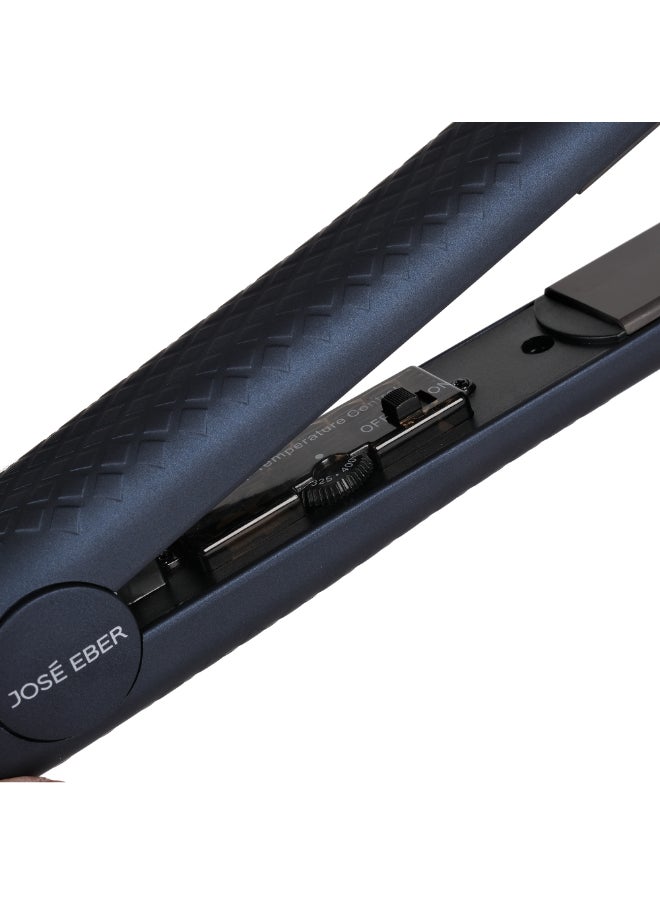 JOSE EBER Pure Ceramic Flat Iron - Frizz-Free Styling Hair Straightener For Salon-Quality Results- Dual Voltage Travel Iron Blue  - Image 5