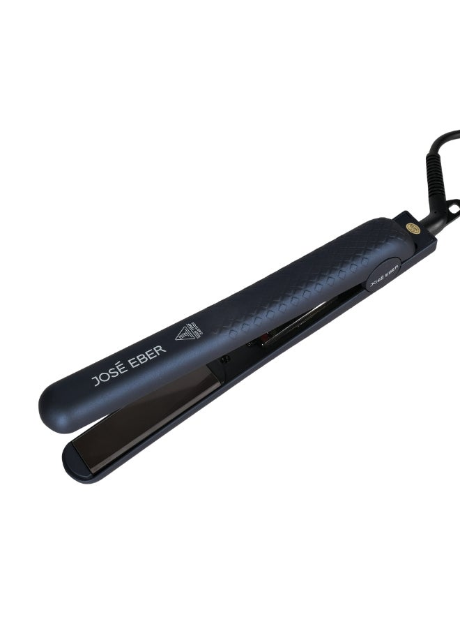 JOSE EBER Pure Ceramic Flat Iron - Frizz-Free Styling Hair Straightener For Salon-Quality Results- Dual Voltage Travel Iron Blue  - Image 2