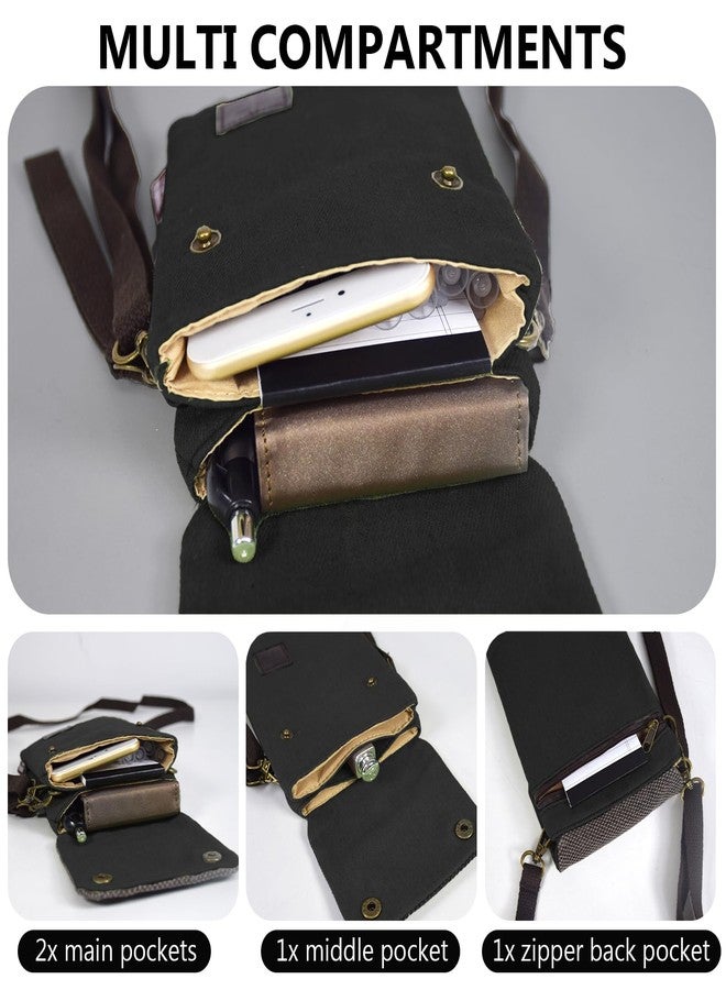 WITERY Small Canvas Crossbody Bags for Women Cute Cloth Purse Cellphone Crossbody Purse with Adjustable Shoulder Strap Mini Travel Shoulder Bag Phone Pouch Wristlet Wallet for Teen Girls - Image 5