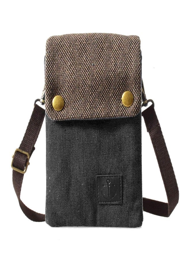 WITERY Small Canvas Crossbody Bags for Women Cute Cloth Purse Cellphone Crossbody Purse with Adjustable Shoulder Strap Mini Travel Shoulder Bag Phone Pouch Wristlet Wallet for Teen Girls - Image 1