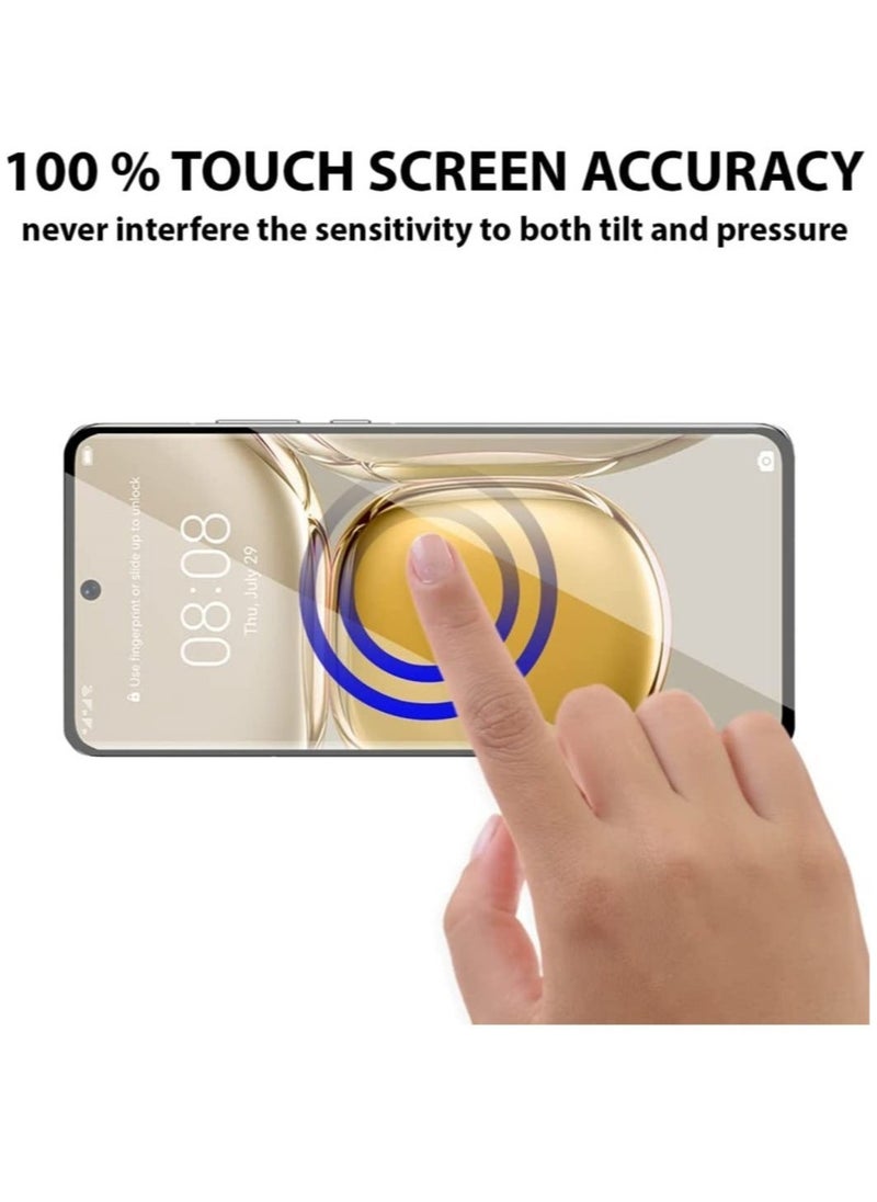 Raxoom Huawei P50 Pro Tempered Glass, 3D Curved Full Glue, (Full Screen Coverage), Touch Sensitive, Anti Scratch, HD Clear, Case Friendly - Image 3