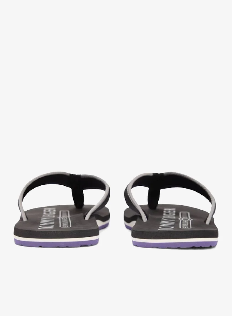 Tommy Hilfiger black Flag Embroidery Flip-Flops for Men | Best Price UAE